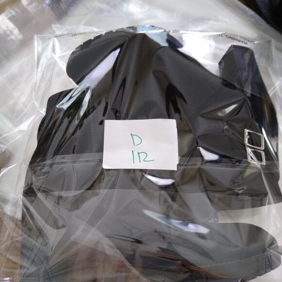 [D112] Andiamo Black Silver Side Buckle Ankle High Heel Boots, Size 10 - Picture 7 of 7